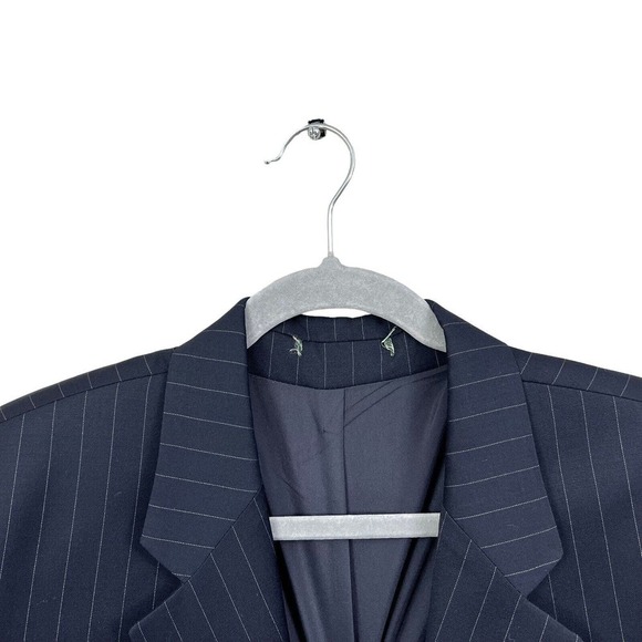 Lauren Ralph Lauren Blazer Suit Jacket Wool 2 Button Vented Striped Navy Men 42R - Picture 6 of 8